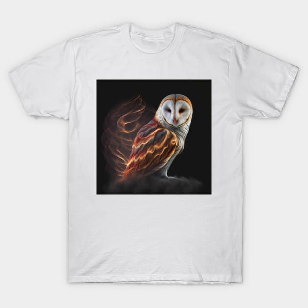 Barn Owl Wisps 02 T-Shirt by thewandswant